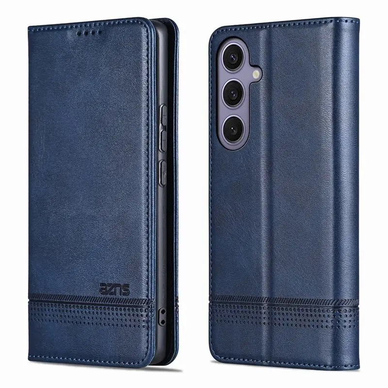 Leather Case For Samsung S25 S24 S23 S22 S21 S20 Ultra FE S10 S9 S8 Plus S25 Edge Luxury Flip Magnetic Wallet Phone Cover - náhled 2