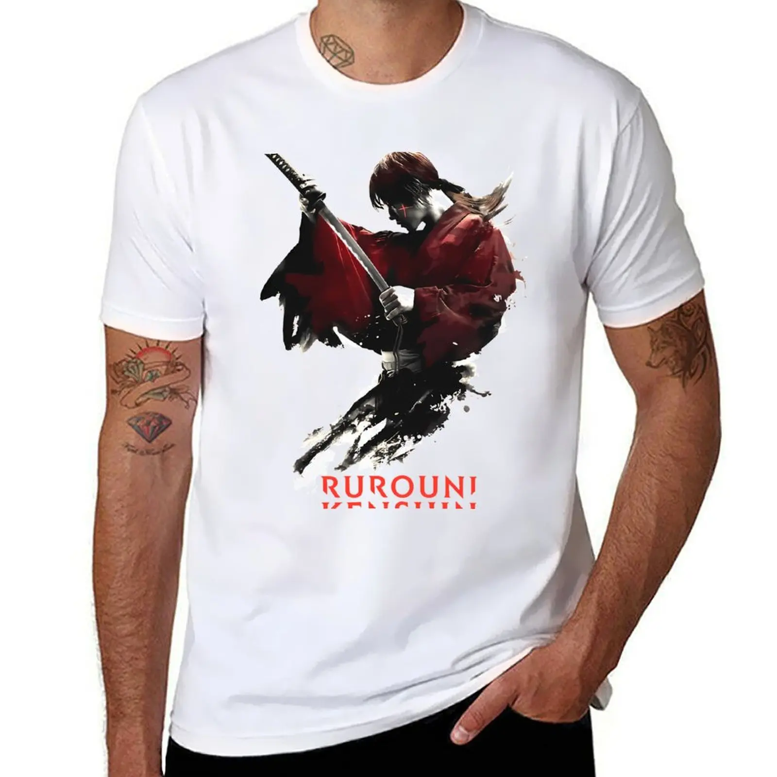 

Himura Kenshin T-Shirt anime t shirts oversize t shirts for man slim fit man tshirt T-shirt