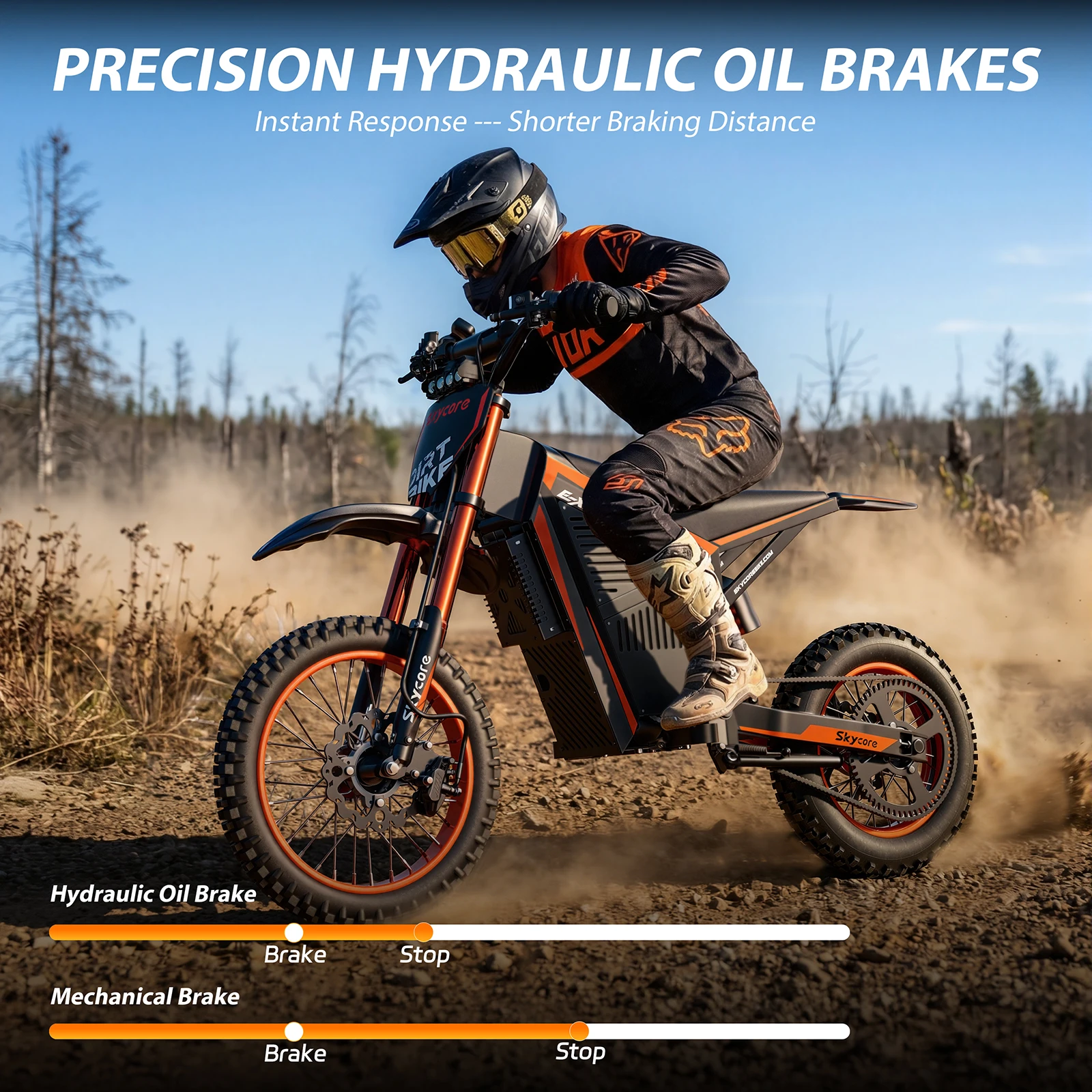 Skycore Skycore Adults Teens Electric Dirt Bike, 3000W Peak Mid‑Drive Motor 48V 22.5Ah Battery, Max 37.5MPH, 56Miles Range, Full Suspension, Dual Hydraulic Disc Brake, 3‑Speed Mode, 12/14 Inch Large Off‑Road Tires Ebike Dirt Motorcycle - Aliexpress Deal