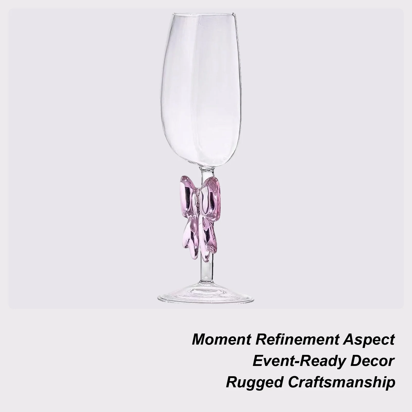 Wine Glasses Bow Tie Half-Cup Clear Cocktail Glass Decorative Glassware For Bar Table Kitchen Picnics Graduation Engagement