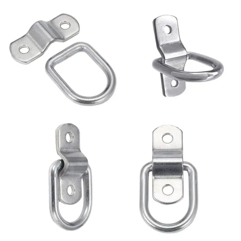 

Heavy Duty D Shape Tie Down Anchor Rings Iron Stainless Steel Cargo Tie Down Ring For Loads On Case Truck Cargo Trailers RV Boat