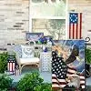 NASIAN Patriotic Garden Flag 4th of July Memorial Day Garden Flag American Eagle Garden Flags for Outside 12x18 Double Sided jjp