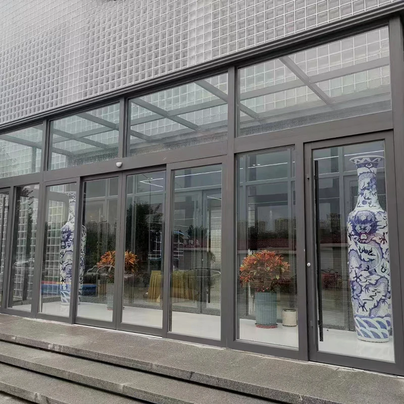 Automatic Modern Glass Sliding Door Windproof Feature Finished Surface Workshop Commercial Use Electric Slide Door