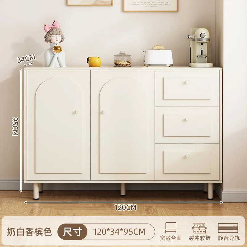 

Tea cabinet, dining side cabinet, living room integrated against the wall, light French small cabinet, locker