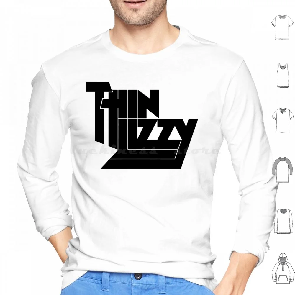 Best Selling-Thin Lizzy Hoodie cotton Long Sleeve Thin Lizzy Thin Lizzy Phil Lynott Music Band Thin Lizzy Guitar Phil Lynott