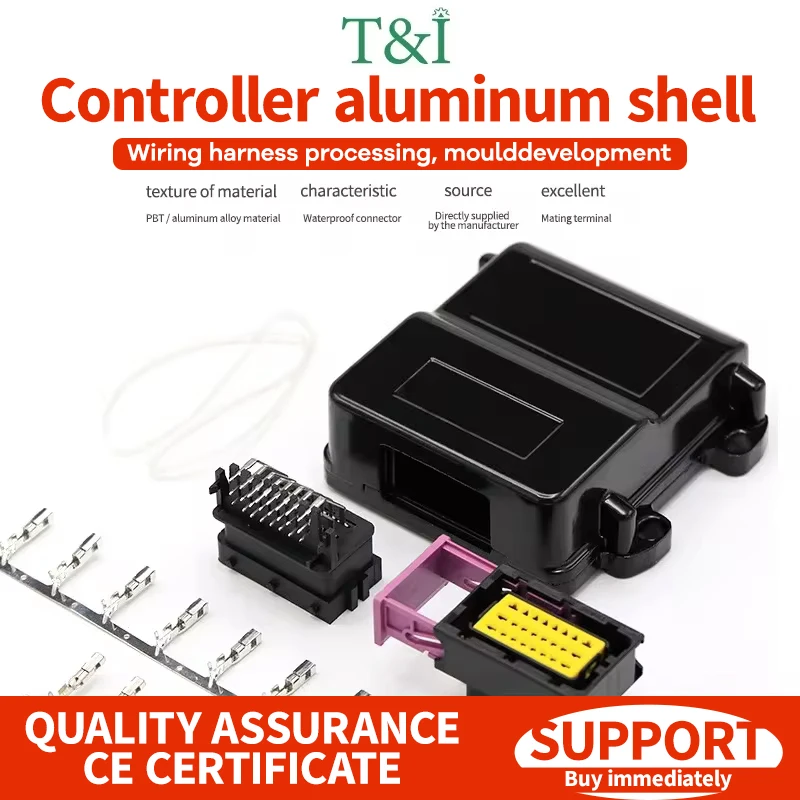 

24P/39P/48P/56P/80P/90P/121P/154Pin ECU Sealed Automotive FCI Auto Connector aluminum shell PCB control system with terminals