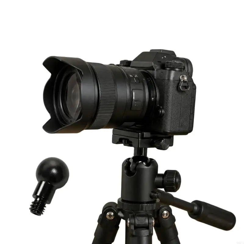 Q6PA 15mm Ball Head to 1/4 inch Screw Mounting Coupler Set for Phone Holders and Action Cameras, with 2 Aluminum Connectors for