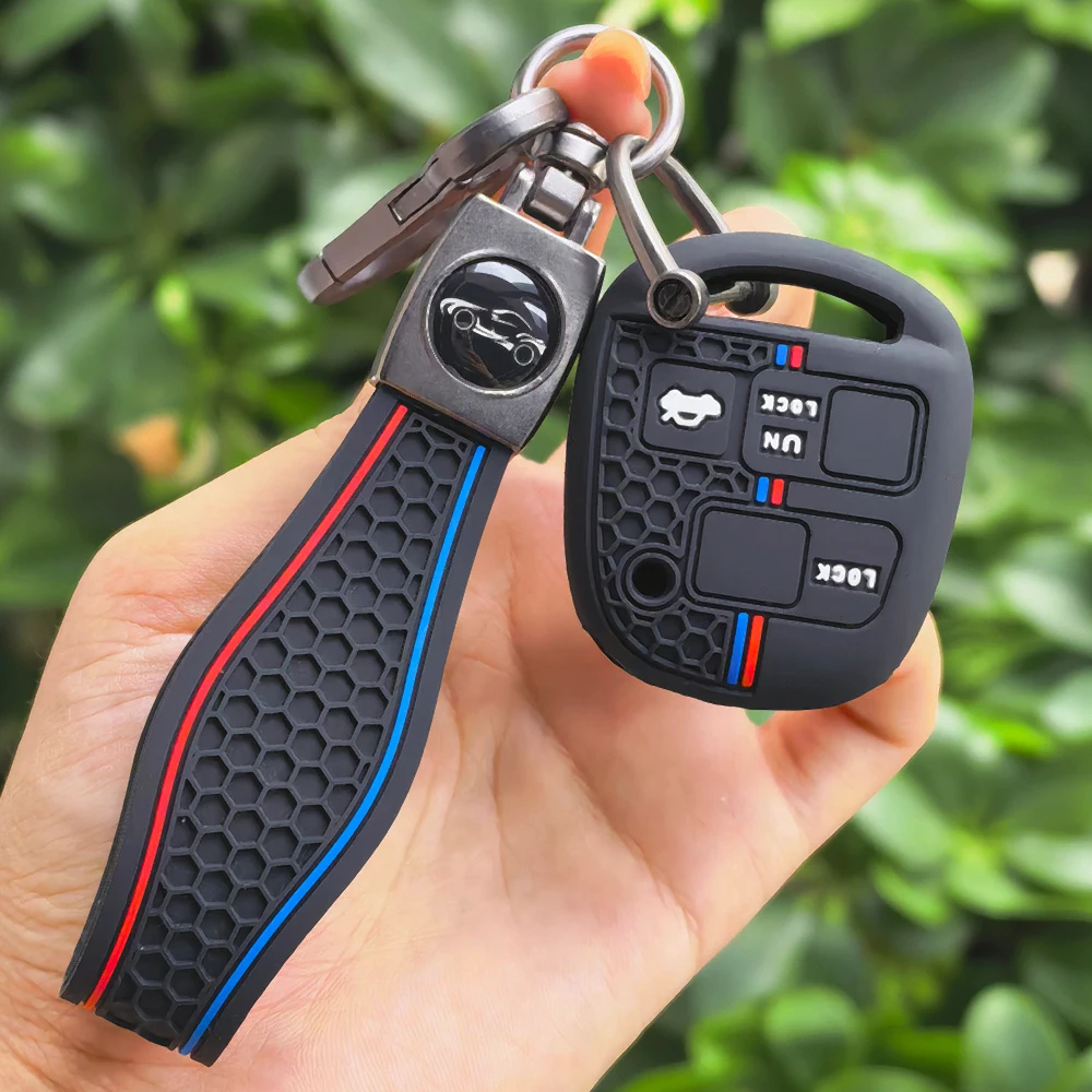 3 Buttons Silicone Car Key Cover Case For Toyota Avensis Camry Corolla For Lexus Remote Key Jacket Fob Case Car styling