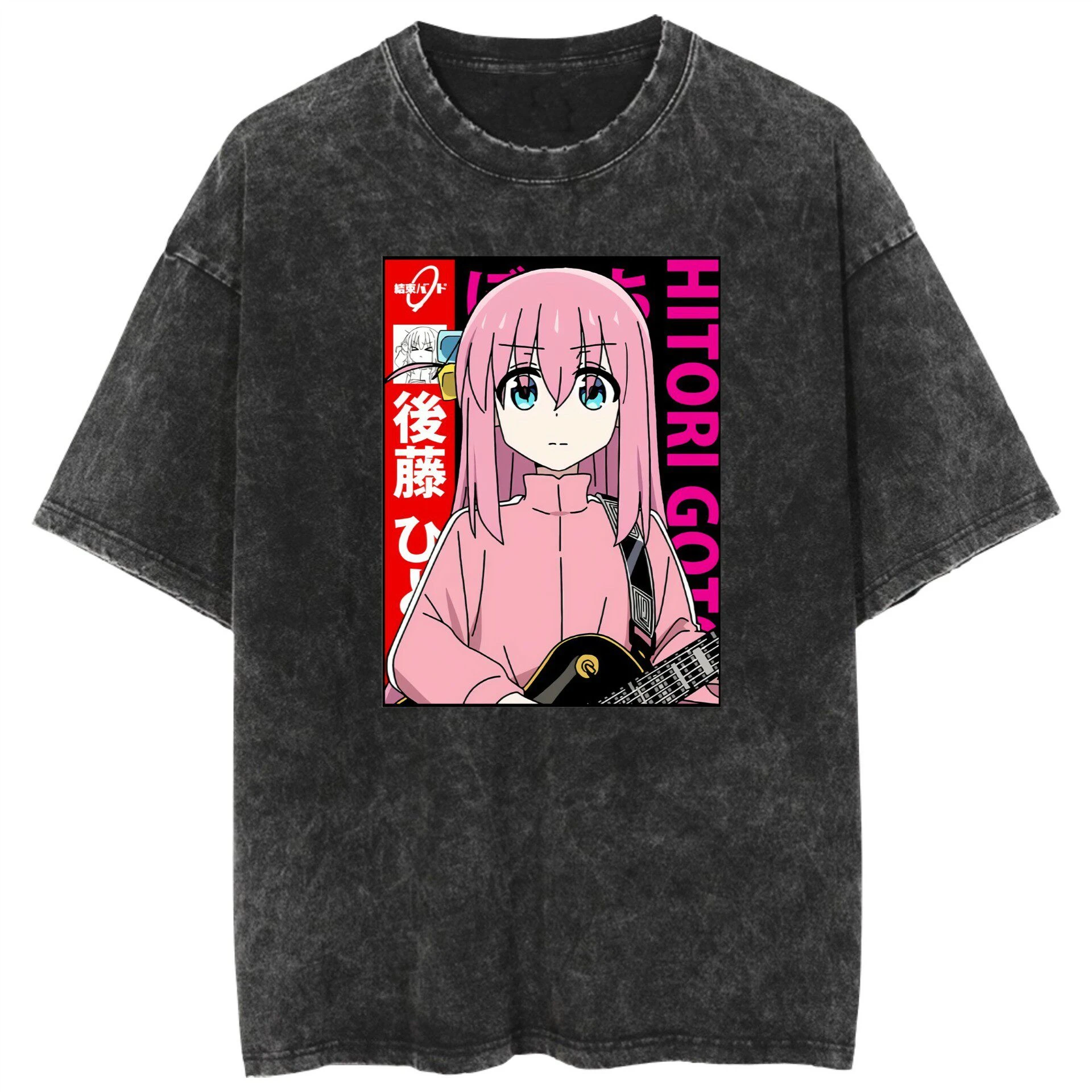 Y2k BOCCHI THE ROCK Water Easy To Restore Ancient Ways with Short Sleeves T-shirt for Men and Women