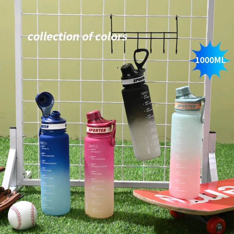 Frosted Water Cup Outdoor Portable Water Bottle Fitness and Sports Water Bottle New Gradient Color Cup