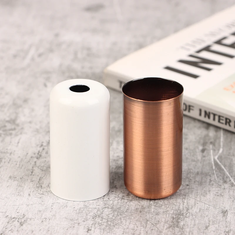 E14 Iron Lamp Socket Lampholder Cover Retro Metal Pendant Light LED Chandelier Lamp Base Lamp Cup Light Fittings