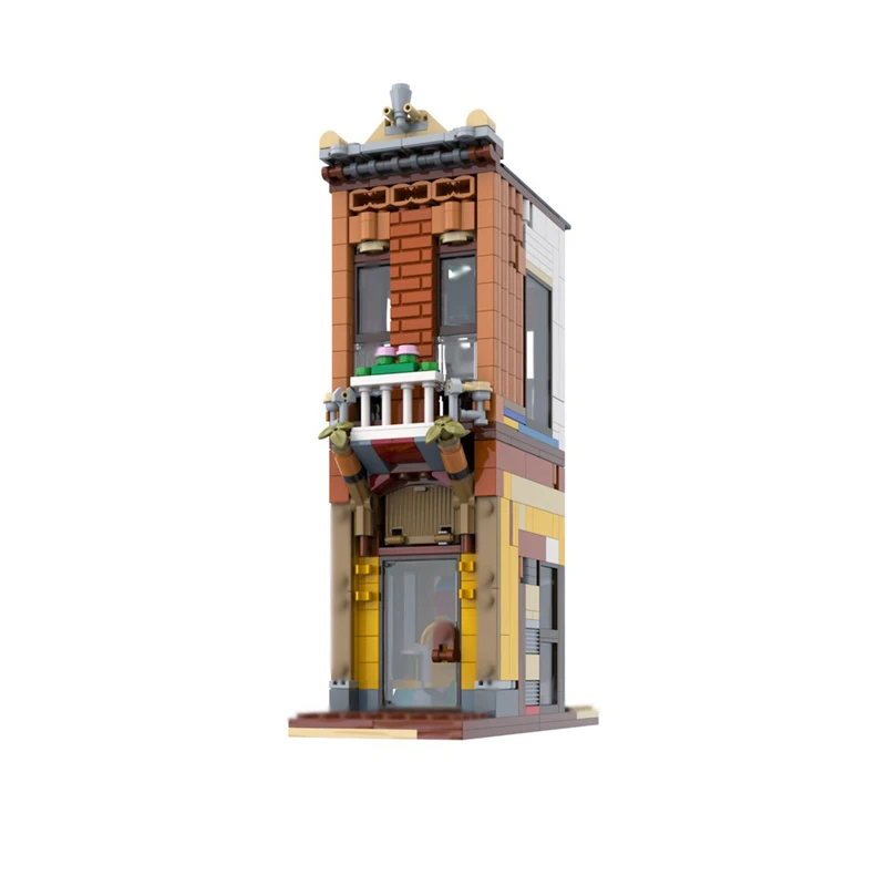 シティストリートビューモデル MOC ビルディングレンガビーチサーフハウスモジュラー技術ギフトホリデー組み立てる子供のおもちゃスーツ