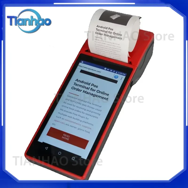 4G Handheld POS Android 10 Smart WiFi Printer Portable Cash Register for Restaurant Online Order POS System