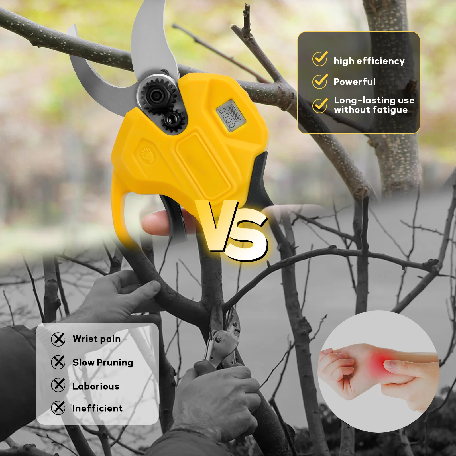 مقصات تشذيب كهربائية بدون فرش 30 مم، أداة تشذيب فرع شجيرة البستان، مقص كهربائي لبطارية ديوالت 20 فولت (بدون بطارية)