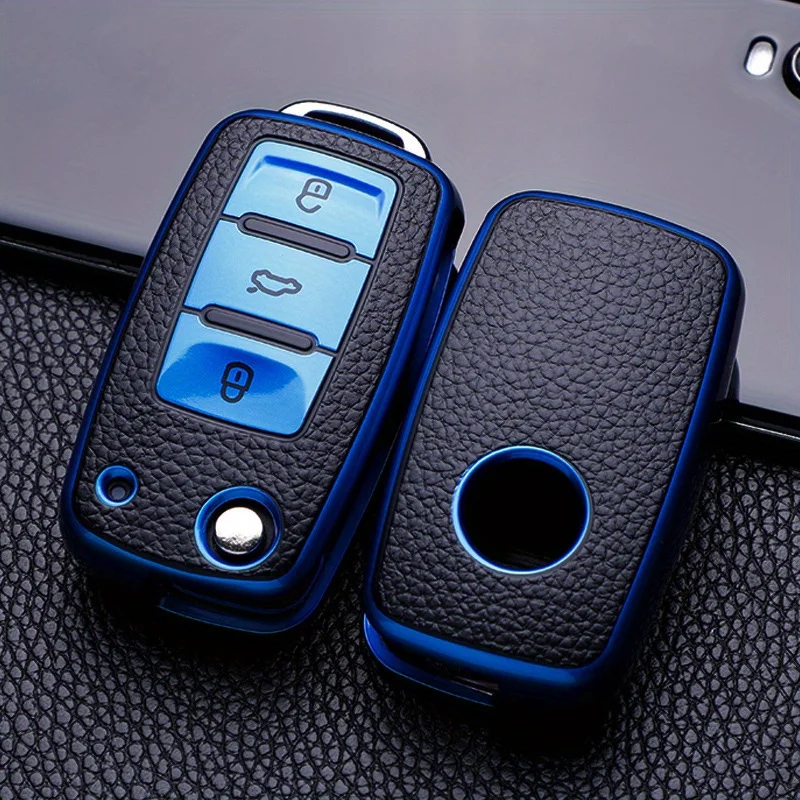 2pcs Car key set, scratch resistant and waterproof remote control key case, portable key hanging accessory