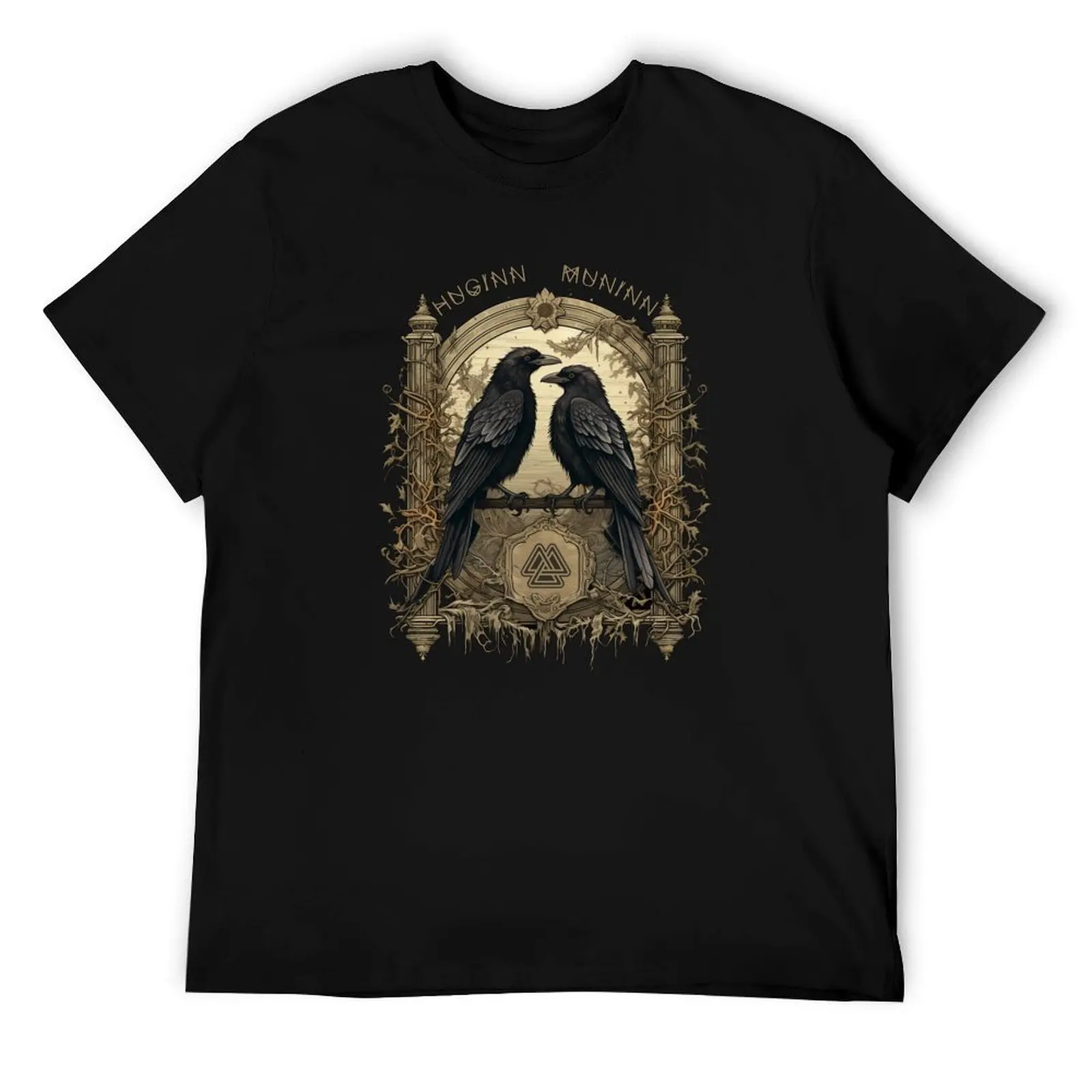 

Odin Ravens Huginn and Muninn Norse Mythology T-Shirt anime t shirts oversize t shirt for man t shirts cotton 100% T-Shirt