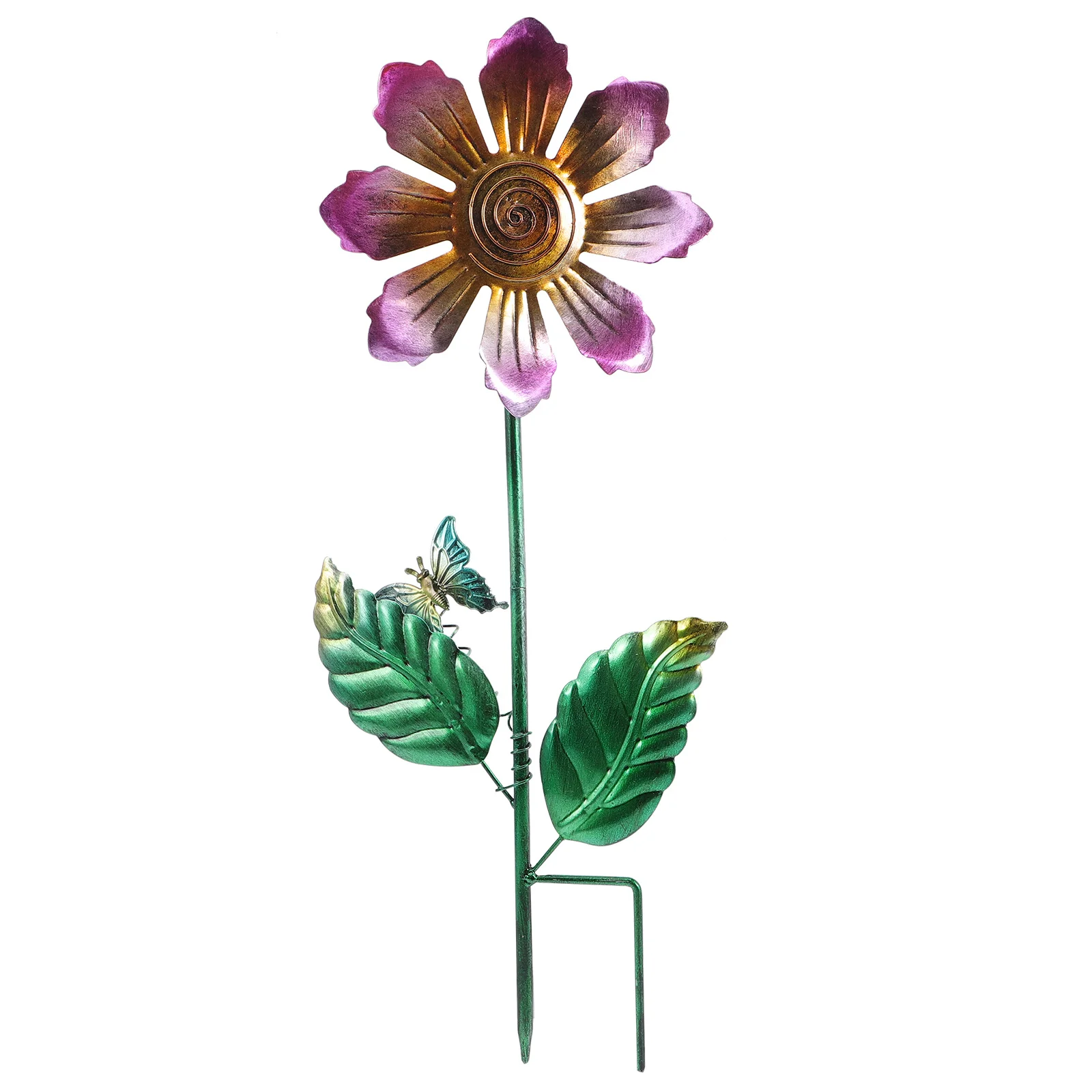 

Metal Garden Sunflower Windmill Decoration Rotating Yard Stake Floral Outdoor Ornament Bulb Lights Sunflower Windmills