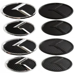 1pcs x 3D ABS K Logo Car Front Hood Rear Trunk Logo Emblem Badge Stickers for Kia Sportage Sorento Optima Forte Rio Stinger K5