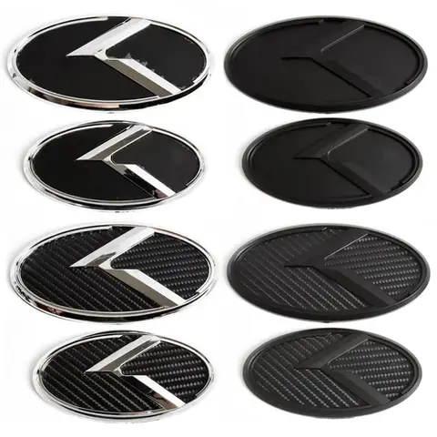 1 stks x 3D ABS K Logo Auto Voorkap Kofferbak Logo Embleem Badge Stickers voor Kia Sportage Sorento Optima Forte Rio Stinger K5