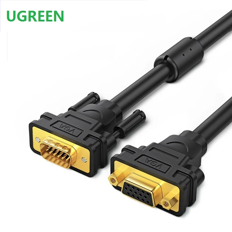 UGreen VGA Line Computer Monitor Data Transmission Signal Dual Screen Desktop Mainframe And Projector Notebook Video Cable