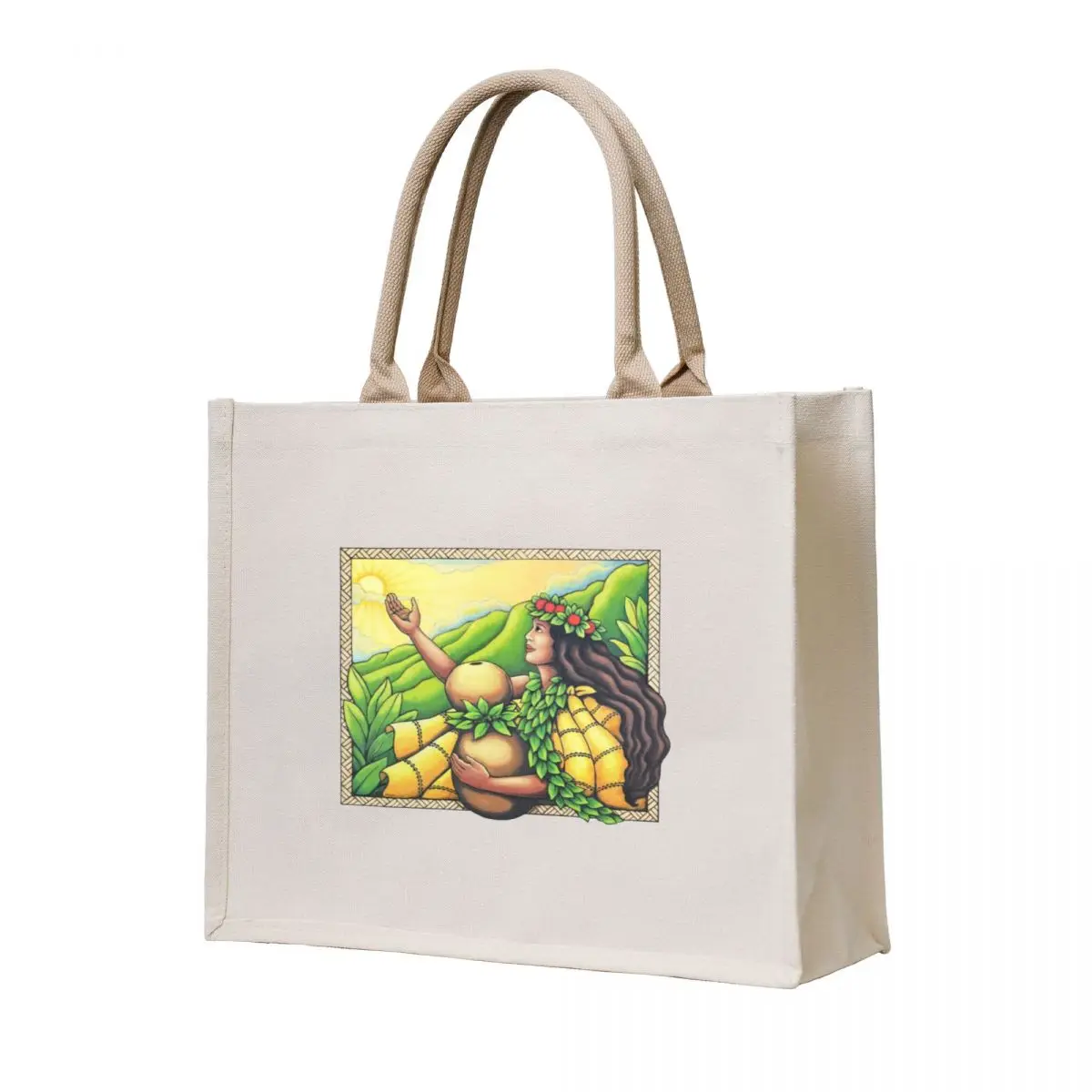 

Hawaiian Hula Dancer with Sun Tote Bag ecological bags shopper bag women personalized tote bag Shopper