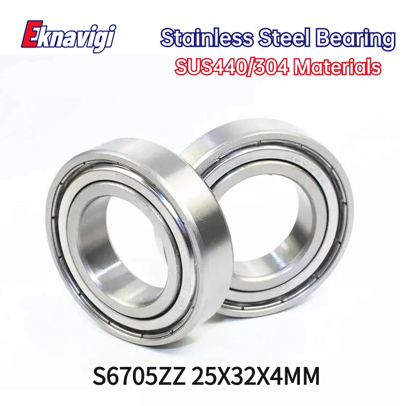 1PCS S6705ZZ25*32*4MM Micro Bearing SUS440 Stainless Steel Bearing Waterproof And Corrosion Resistant Deep Groove Ball Bearings