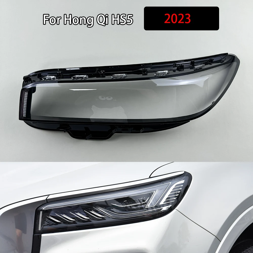 

For Hong Qi HS5 2023 Front Headlamp Lens Cover Headlights Glass shade Lampshade Replace Original Transparent Lamp Shell