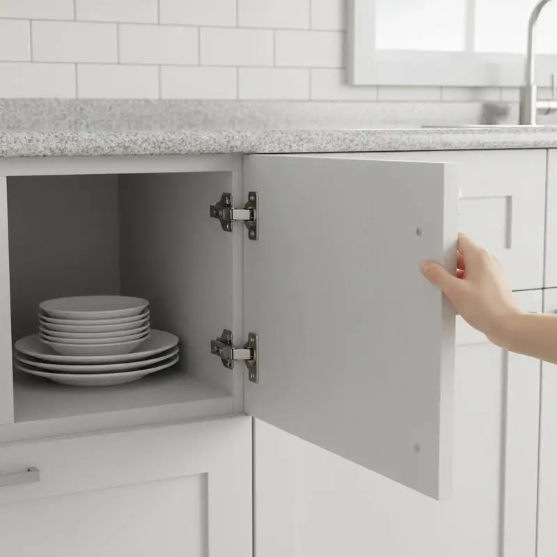 

Cabinet Hinges, 50 Packs Full Overlay Kitchen Cabinet Door Hinges, 100 Degree Opening Angel Soft Close Concealed Cupboard Hinges for Framed + Frameless Cabinet Type, with Mounting Screws