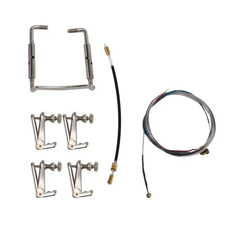 HOES-3Set 4/4 أجزاء الكمان الملحقات الذقن بقية الذيل غرامة موالف ضبط الوتد الذيل Endpin سلاسل عدة #3