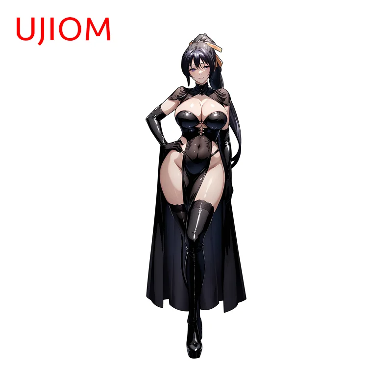 UJIOM Himejima Akeno Seductive Waifu Wall Sticker Exquisite Enchanting Standing Posture Decal Suitable For Bumper Decoration