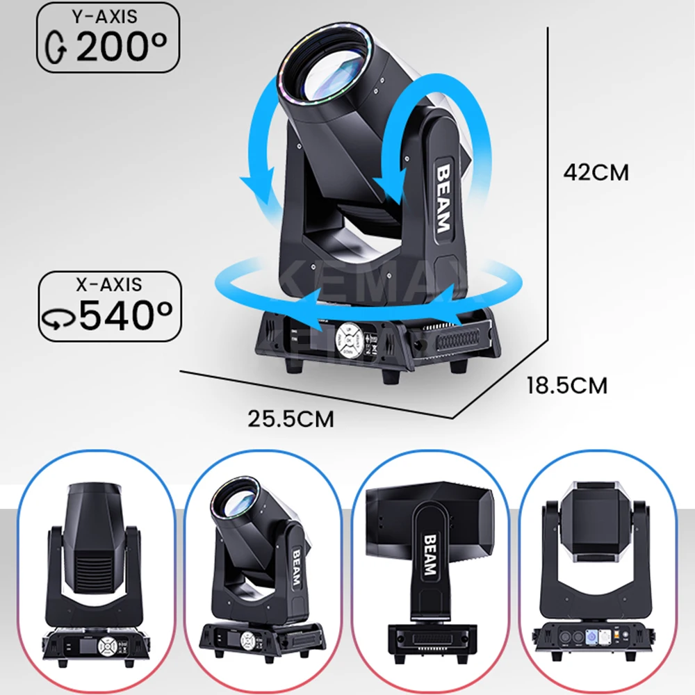 ไฟดิสโก้แบบเคลื่อนที่ 2 ชิ้น 450 วัตต์ ครึ่งสี DMX512 บีม สโตรบ โกโบ ชาร์ปปี้ สปอตไลท์ สำหรับเวที ดีเจ งานอีเว้นท์ ไนต์คลับ ปาร์ตี้ งานแต่งงาน