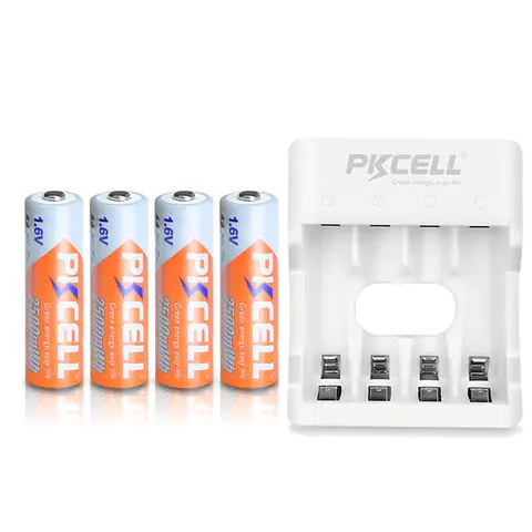AA 1.6V Ni-Zn Rechargeable Batteries 4pcs Pkcell