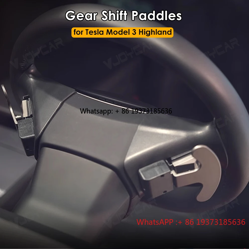 المادية عجلة القيادة وظيفة زر والعتاد شيفتر المجاذيف ل تسلا نموذج 3 هايلاند 2023 اليد الحرة سيارة مساعدة الملحقات