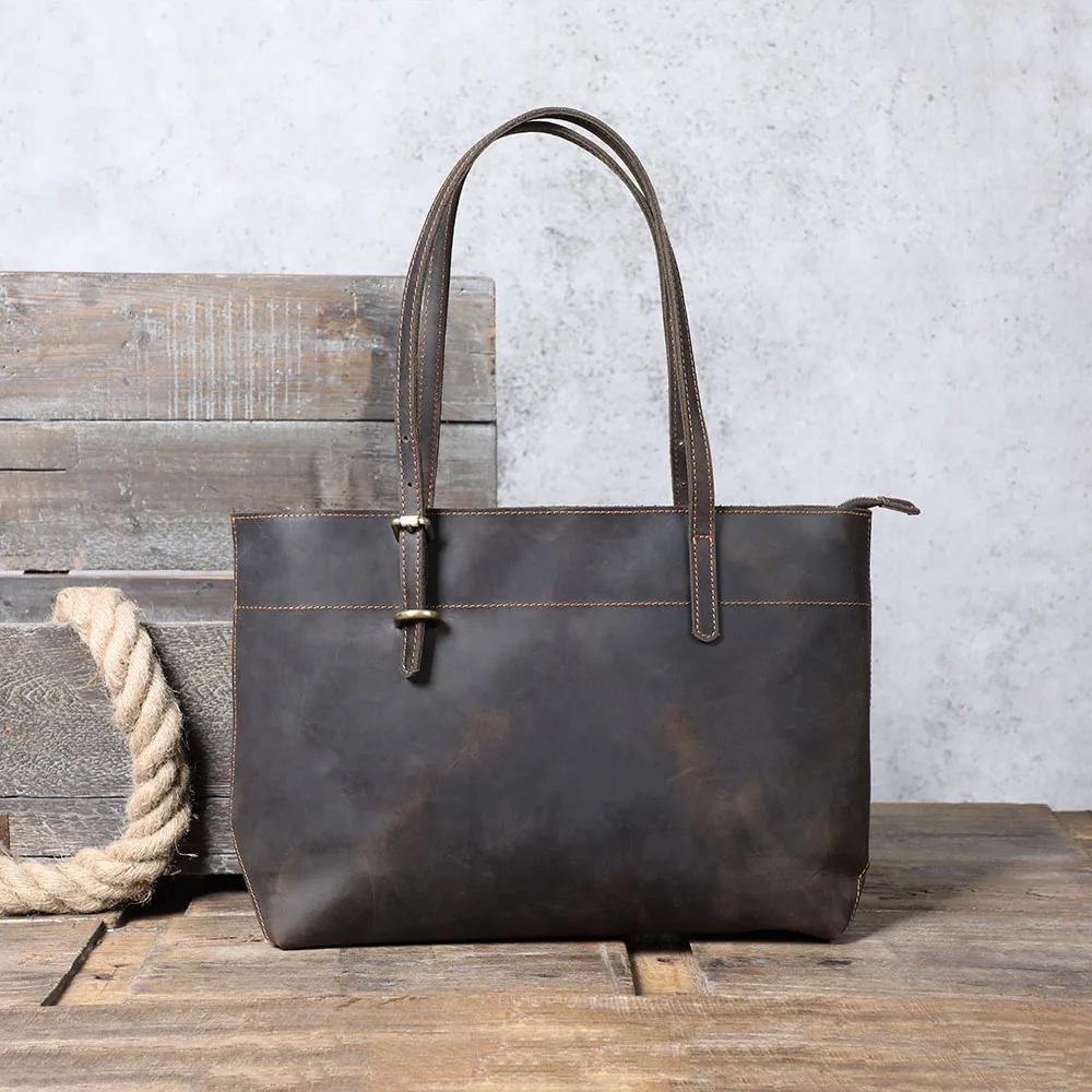 S.WORKER Retro-Umhängetasche aus Vollnarbenleder | Vintage Herren-Umhängetasche für Arbeit & Reisen – Detail 21
