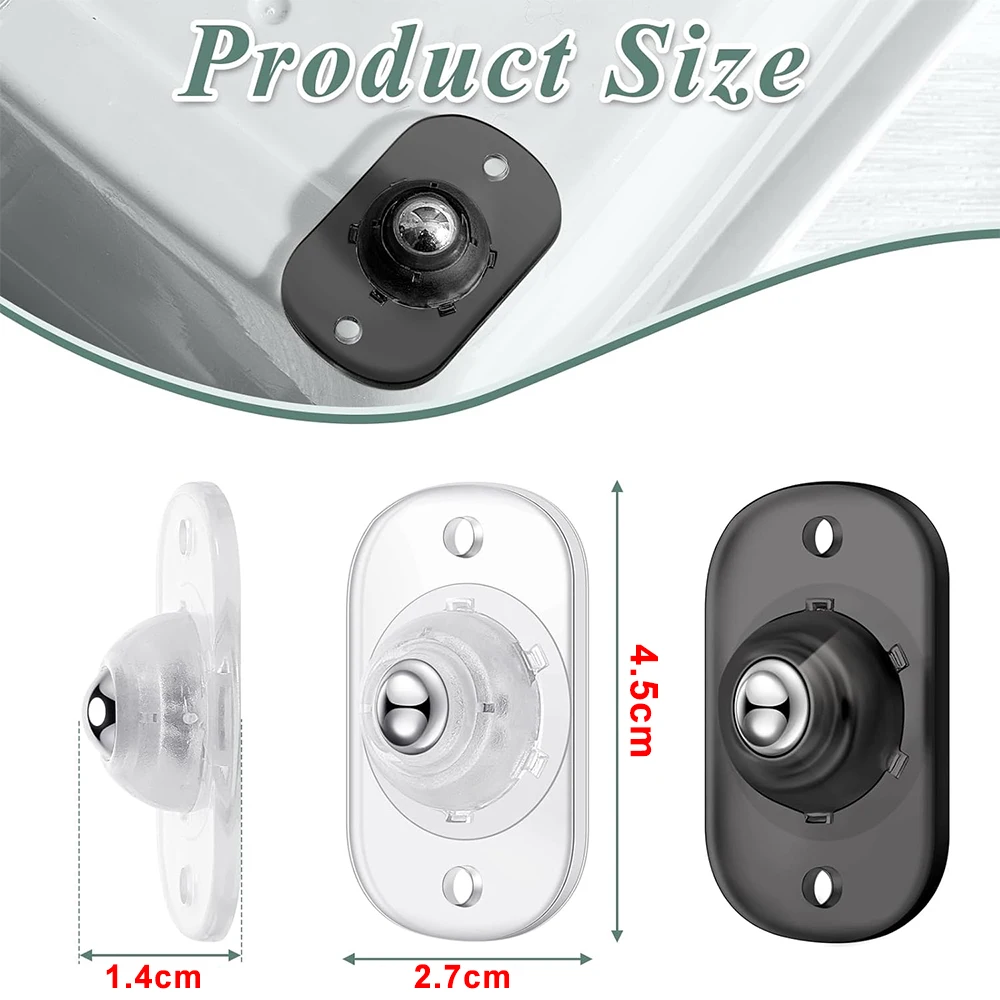 عجلات عالمية ذاتية اللصق عجلة دوارة بكرة صغيرة لصندوق تخزين الأثاث خزانة القمامة الأجهزة المنزلق الأسطوانة #6