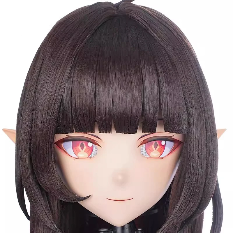 

(MEO247) Customize Handmade Full Head Lockable Crossdress Male to Female Japanese Cartoon Anime Game Character Kigurumi Mask