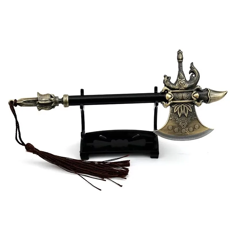 

18cm Yang Jian Kaishan Ax Black Myth: WuKong Erlang God Weapon Game Peripheral Metal Weapon Model Ornament Collection Craft Toy