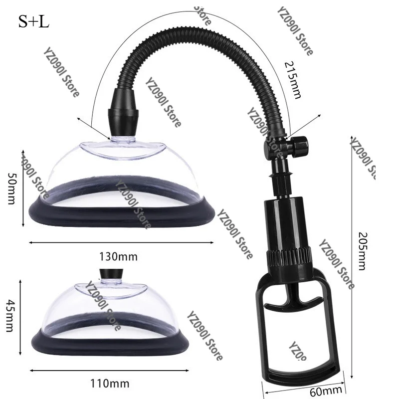 Body Enhancement Vacuum Pump Cupping Therapy Tool Breast Buttock Lifting Suction Cups