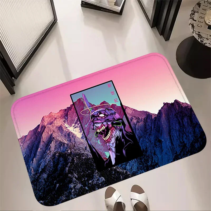 

EE01 Doormat Fluffy Carpet Living Room Entrance Rugs E-Evangelions Foot Carpets Bathroom Rug Floor Mats Non-slip Mat Home Decor！
