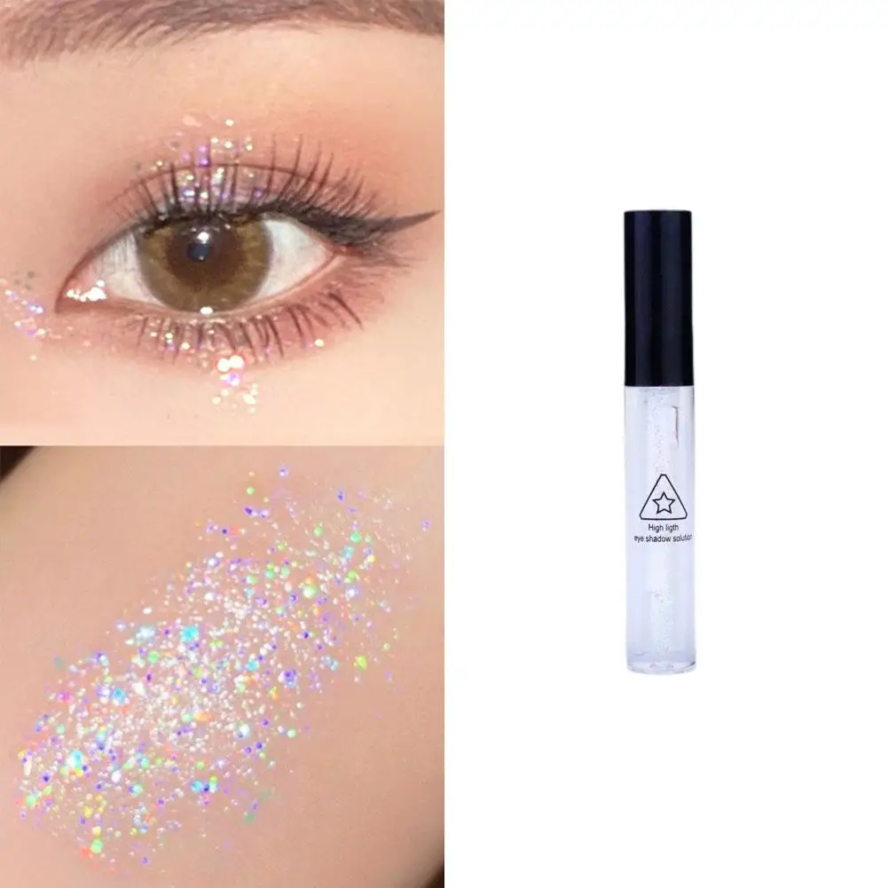 Delineador de glitter líquido para mulheres, caneta delineador brilhante, impermeável, maquiagem beleza diamante, sombra brilhante, maquiagem para festa, V0L0