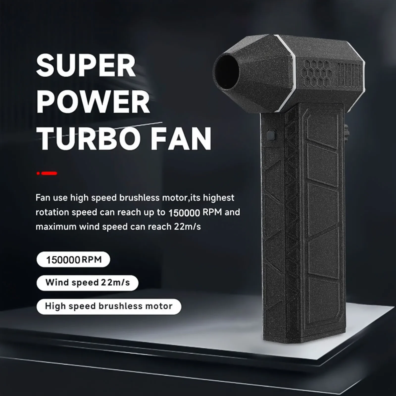 

1pcs Mini Jiet Blower 150000 RPM Speed Electric Jet Fan Super Jet Fan Blower Violent Turbofan 4000mAh Battery Capacit