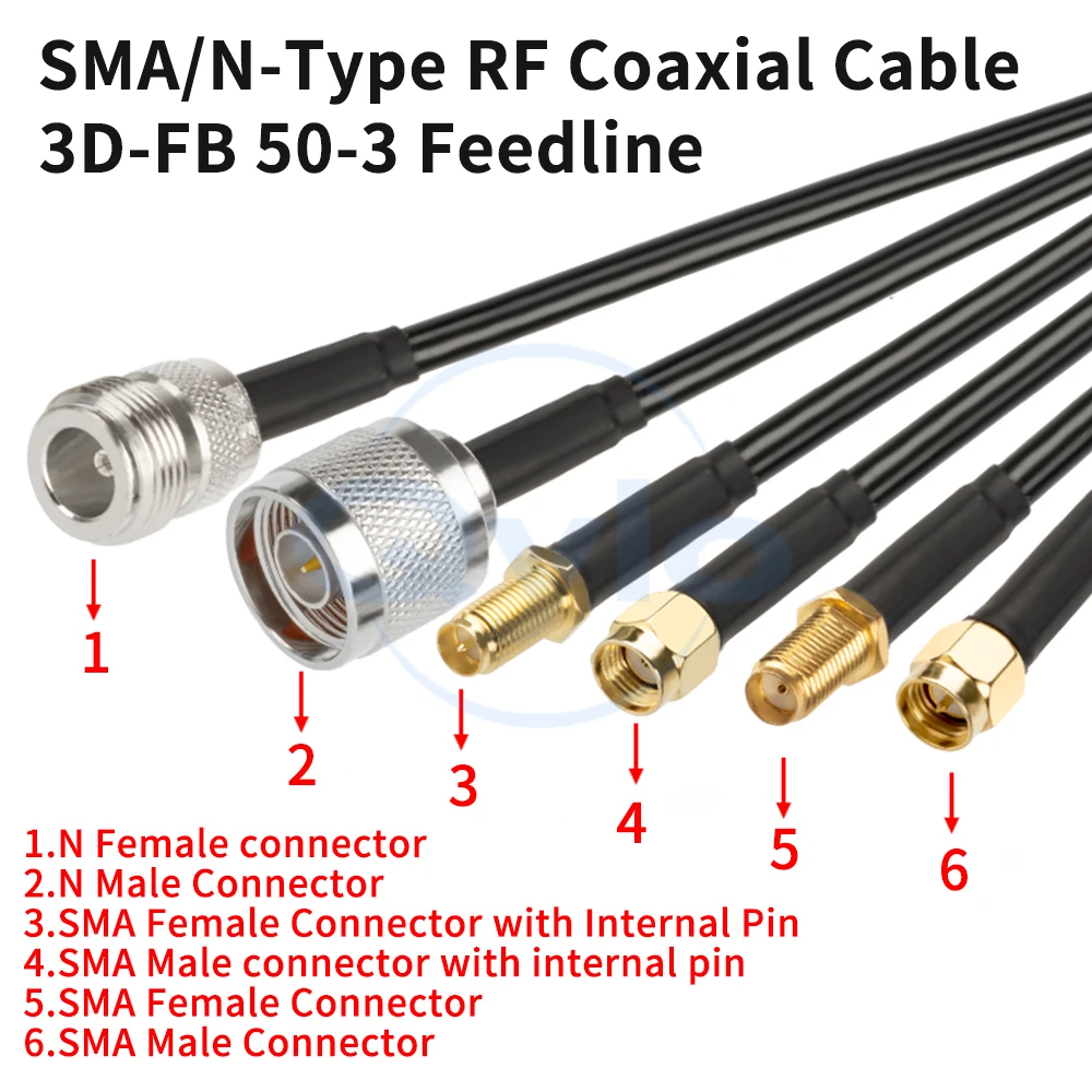 

SMA connector cable SMA male-to-female adapter cable SMA male-to-N female adapter cable 50-3 connection cable GPS radio (1 pcs)
