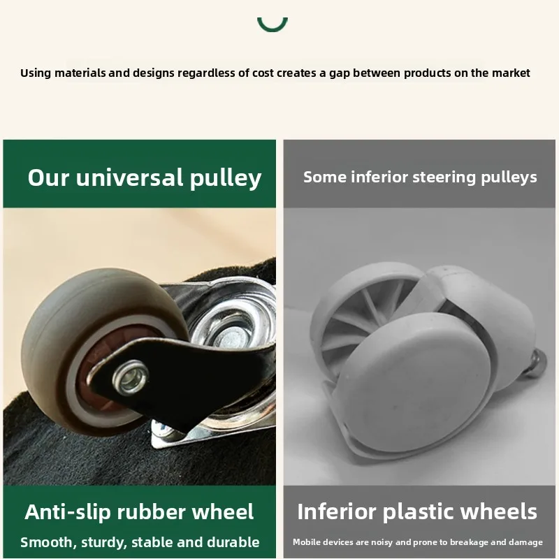 Living Room Silent Universal Wheel Small Stool Household Furniture Mobile Backrest Chair Bedroom