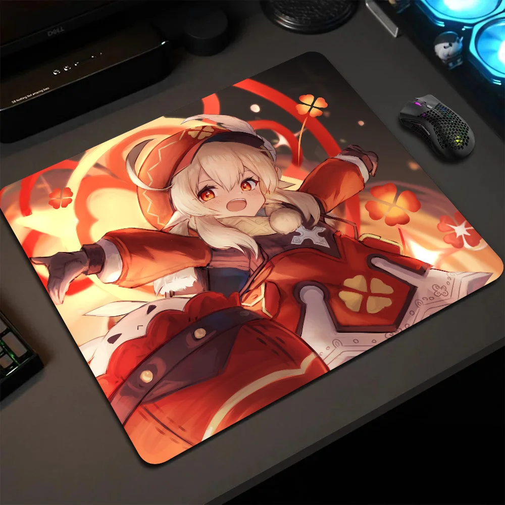 

Klee Genshin Impact Mousepad Small LockEdge Mouse Pad For Gamers Computer Desk Pad Rectangular Anti-slip Rubber