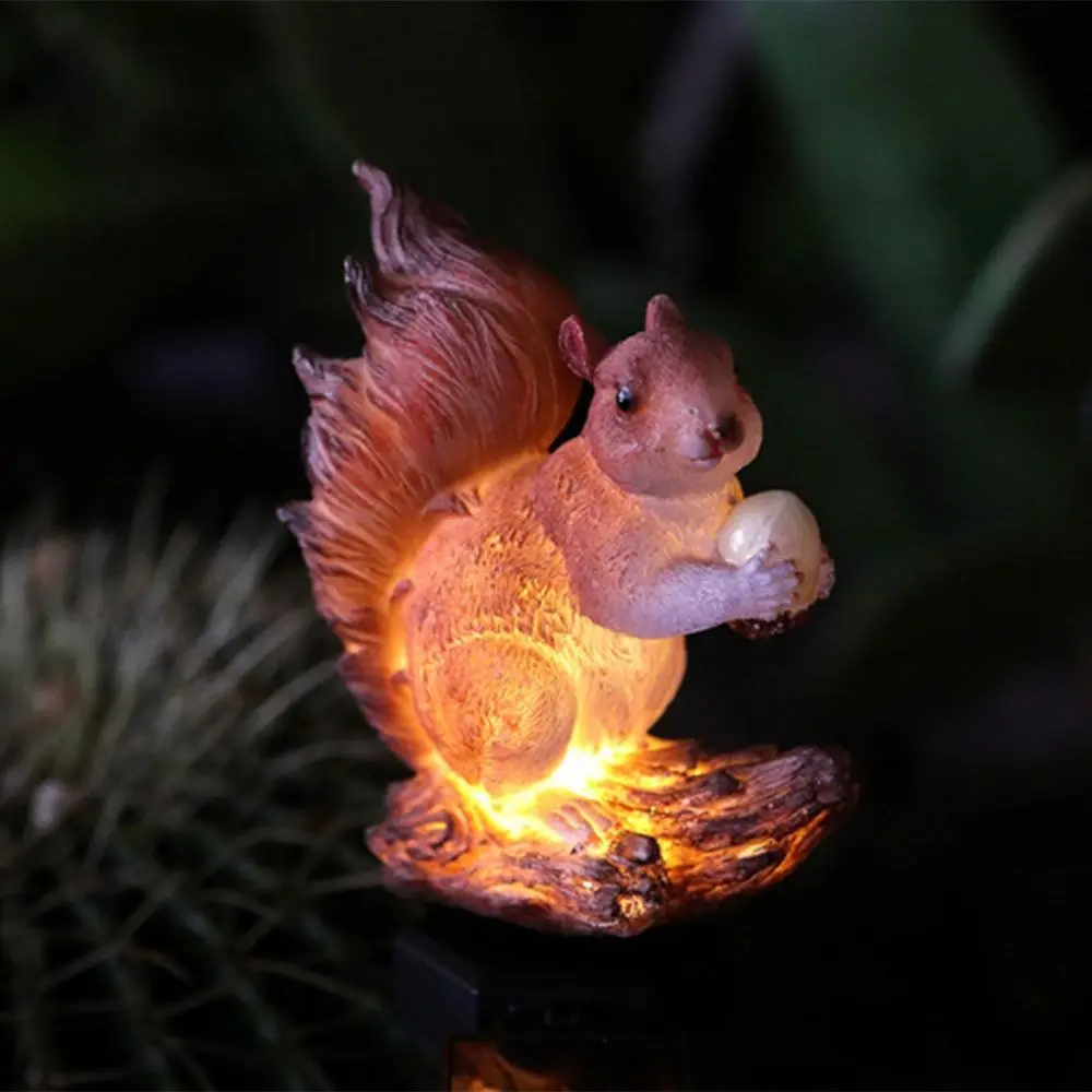 IP44 Waterproof Solar Garden Light Auto on/Off Warm White Resin Animal LED Solar Light Ground Insertion Weatherproof