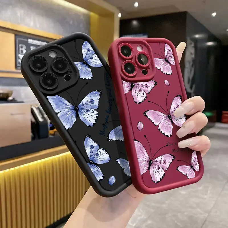 حافظة لهاتف Honor Magic7 Lite Magic5 Magic6 Lite حافظة هاتف على شكل فراشة ملونة عصرية ماجيك 5 6 7 Lite غطاء مقاوم للصدمات من السيليكون