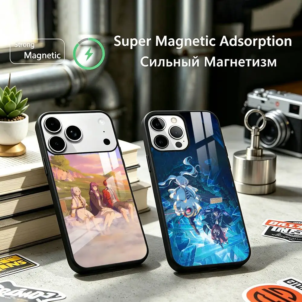 F-Frierens P-Popular Anime Phone Case For iPhone17,16,15,14,13,12 Plus,Pro Compatible with magnetic wireless charging