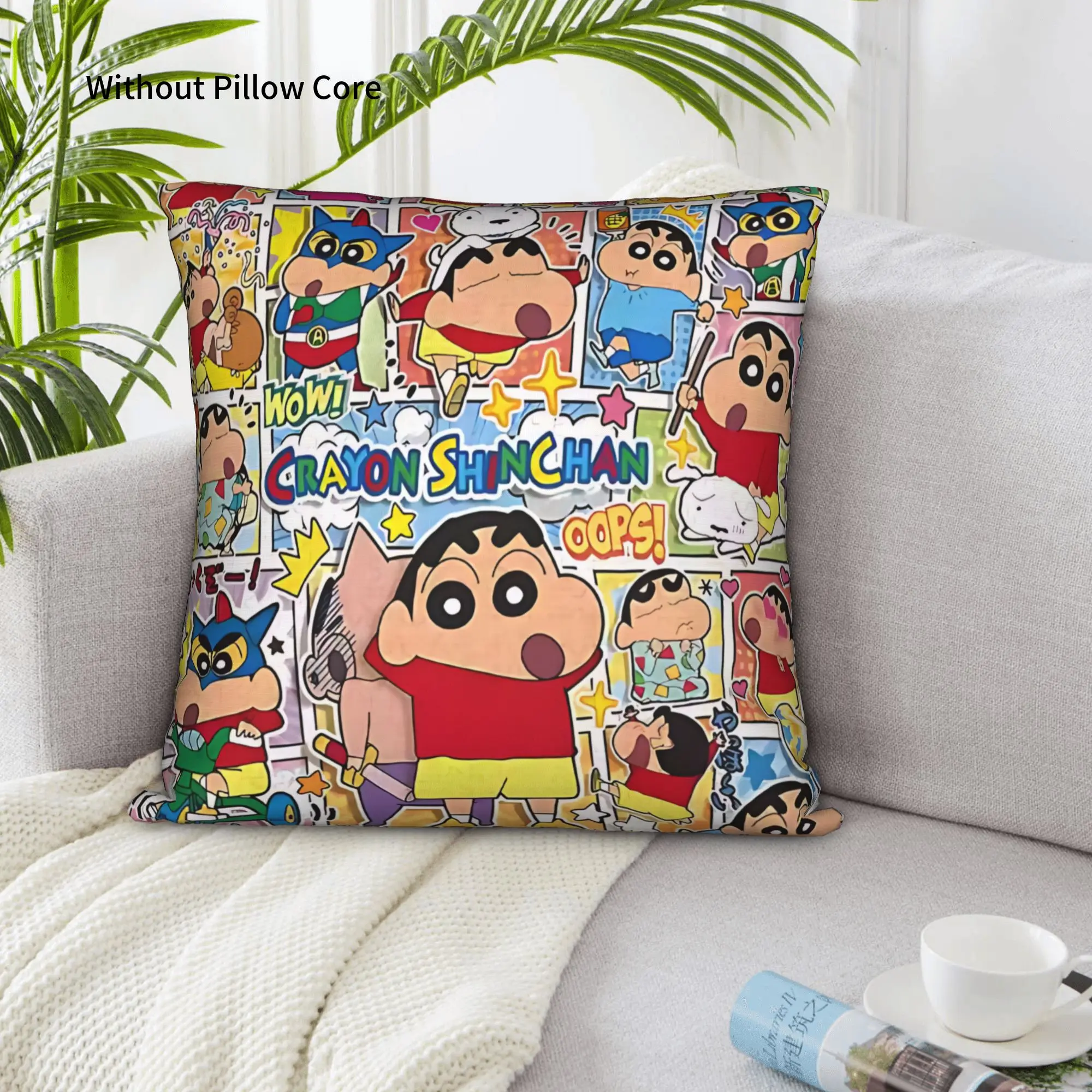 1PC Crayon S Shin chan Pillow Case Double-Sided Printing  Sofa Cushion Bedroom Bedside Pillow