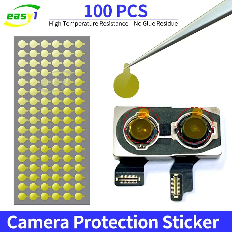 100PCS Protective Camera Sticker For IPhone 6G-14Promax Camera Repair Infrared Dot Matrix replacement Protect Tool