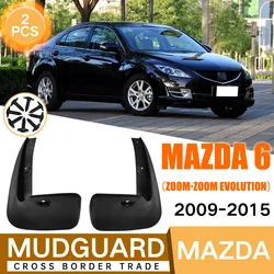 For Mazda 6 2009-2015 GH Series black car mudguard Reduce dust Resist tire dirt car accessories tools